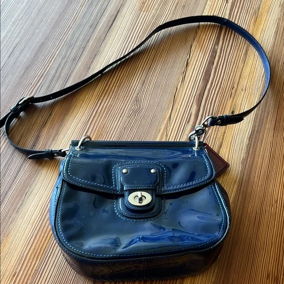 Coach Glossy Midnight blue Crossbody Bag - Picture 1 of 11